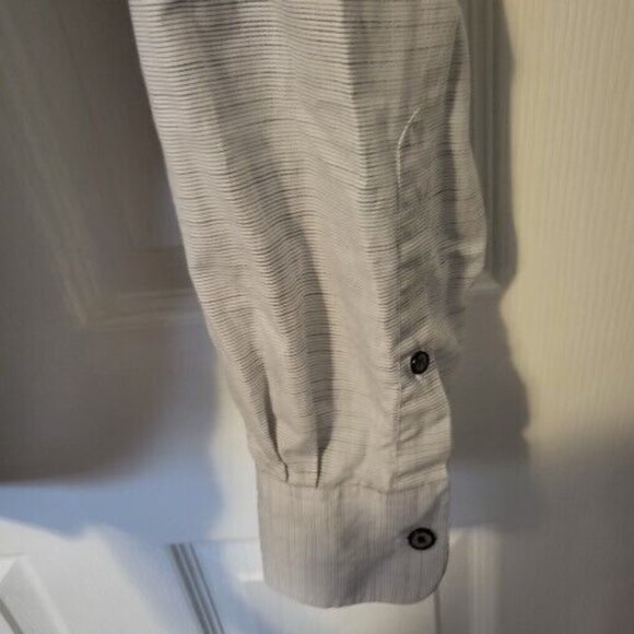 Beverly Hills Polo Club Button Down Collared Shirt Men's Size L, Black & White - Picture 5 of 6